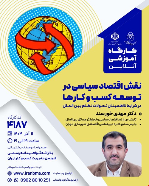 کارگاه آموزشی نقش اقتصاد سیاسی در توسعه کسب و کارها (۴۱۸۷)