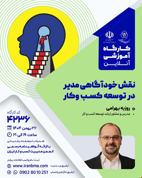 کارگاه آموزشی نقش خودآگاهی مدیر در توسعه کسب و کار (۴۲۳۶)